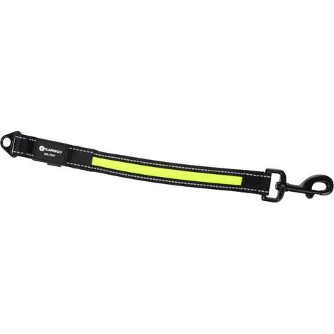 Rallonge de laisse Noir et Jaune fluo 39 cm pour laisse chien - Flamingo (1/4)