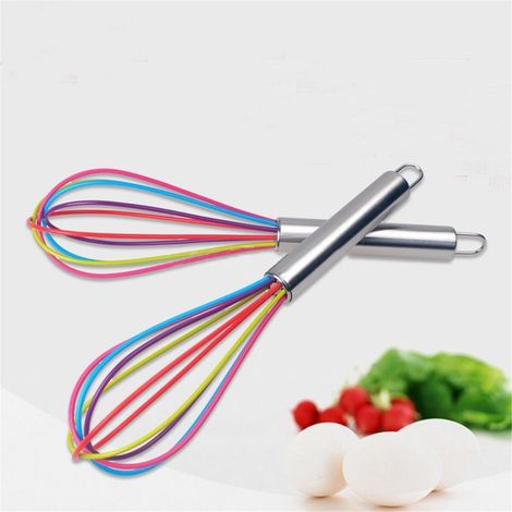 Fouet À Ballon - Acier Inoxydable Et Silicone - 21 cm 27 cm 30 cm - Pour Mélanger Œufs Pâte Crème Sauce - 1 Pièce (1/5)