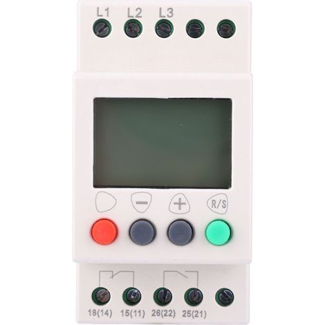 Protecteur de tension triphasé JL-400 avec affichage LCD, relais de surveillance de séquence et protection contre les surtensions/sous-tensions (1/5)