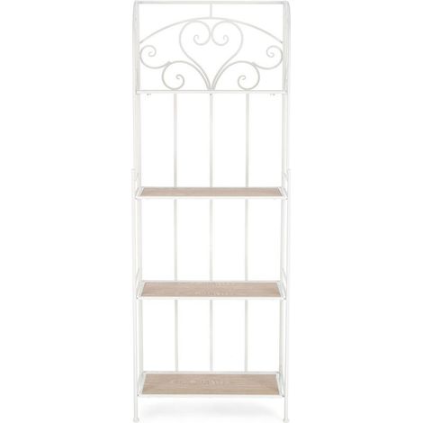 Librería plegable de 4 estantes Guenda YES - Blanco (1/5)