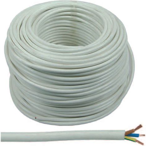 CAVO ELETTRICO MULTIPOLARE SIMILGOMMA BIANCO H05VV-F- - 3x mmq.1 colore bianco - 100 mt
