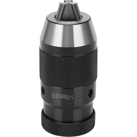 Mandrin de perçage autobloquant sans clé pour tour, outil en acier rapide 1‑16 mm B18 (1/5)