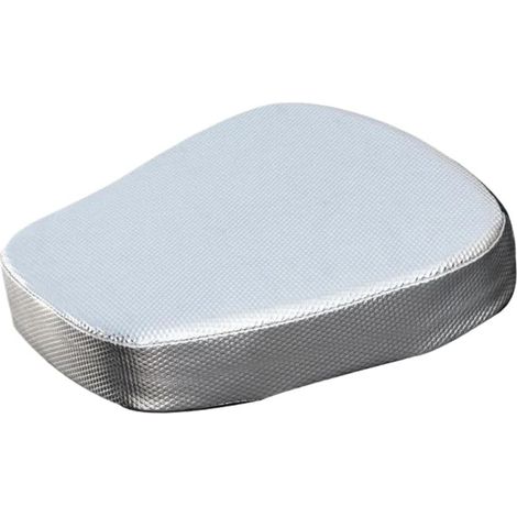 Cojín para asiento de motocicleta para vehículos eléctricos, resistente al sol, impermeable, grueso, cojín elevado para asiento de motocicleta (PLATEADO) (1/3)