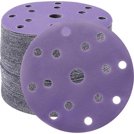 Schleifpapier 150mm Klett 15 Loch 6Zoll Exzenterschleifer 150 Körnung (1/5)