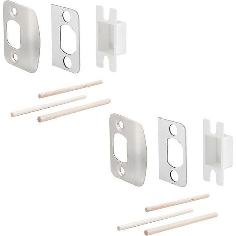 Kit de réparation pour serrure de porte standard avec gâche et entretoise, pour réparer une porte qui ne se verrouille pas. (1/5)