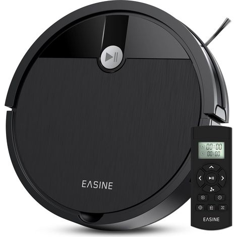 E3 Aspirateur Robot Ultra-Fin, Grande Bouche Anti-Emmêlement Poils Idéal poils (anti-nœuds). Fin (7,6cm), 120min (1/5)