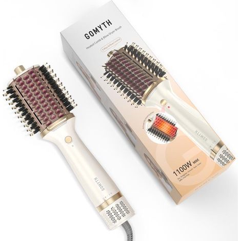 GOMYTH V1 Spazzola ad Aria Calda e Lisciante 5-in-1 - 1200W Ionica 34400 Giri/min 5 Livelli di Temperatura con Custodia (1/5)