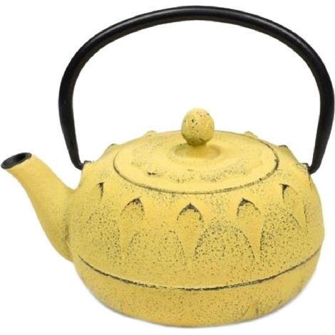 Théière Japonaise Jaune en fonte