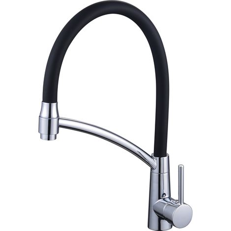 Kitchen electroplated sink single-pipe faucet, hot and cold water dual-use pull-out household vegetable wash basin rotating all-copper faucet -- Little Goddess electroplated model