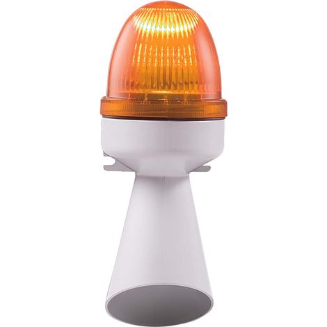 Combinaison balise - buzzer RS PRO, lentille Ambre à LED, 12 V c.c. 24 V c.c. ( Prix pour 1 )