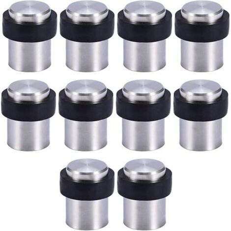 10 X Butoir de Porte de Sol 4.5 cm en Acier Inox Arrêt de Porte Butoir Bloque Porte (1/4)