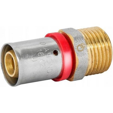 Raccord Coude - PEX-AL-PEX - Laiton - 20 mm - Pour Tuyaux Multicouche - 1 Pièce (1/4)