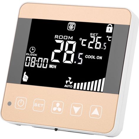 Thermostat intelligent numérique LCD pour unité de ventilation-convecteur de climatiseur central (type Wi-Fi) (1/5)