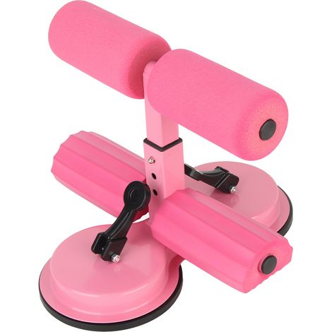 Appareil portable d'assistance aux redressements assis pour l'entraînement des muscles abdominaux et un entraînement complet du corps avec double ventouse (rose) (1/5)