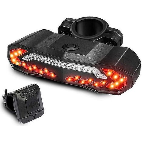 Control remoto USB recargable resistente a la lluvia 5 en 1 para scooter, motocicleta, bicicleta, alarma, luz trasera LED con intermitentes FG (1/3)
