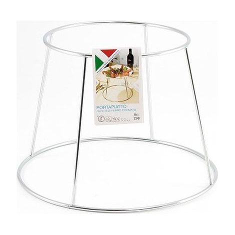 Support plateau fruits de mer acier chromé rond 20 cm de hauteur