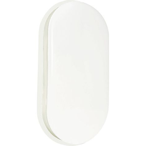 Hublot LED Ovale Blanc, 15W, 1600 Lumens, IP65, 4000K blanc-neutre, connecteur rapide, garantie 5 ans - Tibelec (1/5)