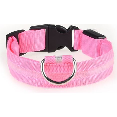 Collier LED rechargeable par USB pour chien de compagnie, clignotant, lumineux, sécurité, lumière en nylon