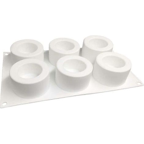 Moule à pudding en silicone à 6 compartiments pour cupcakes, mousse et autres desserts français. (1/5)