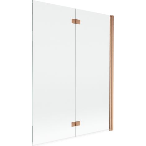 Paroi de douche à deux volets Mexen Mist 130 x 150 cm, transparent, cuivre brossé - 8A9-130-002-65-00-P (1/5)