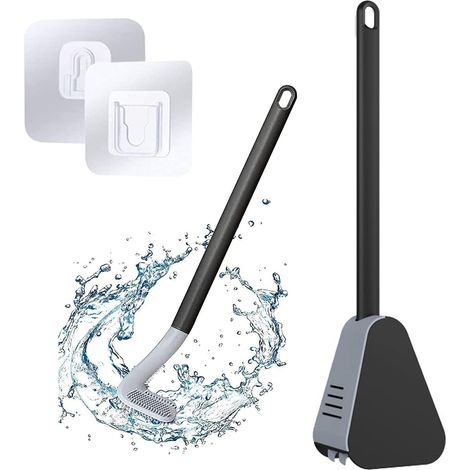 Escobilla de inodoro de golf Escobilla de inodoro de silicona Escobilla de inodoro de baño Cepillo de esquina de inodoro limpio Cepillo de limpieza sin muerte de 360 ° para limpieza profunda Baño de i (1/5)