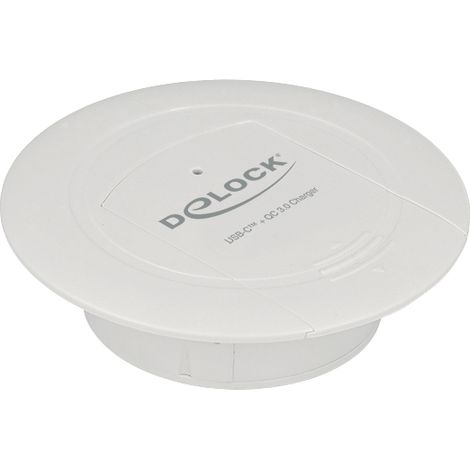 Delock Cargador USB Type-Câ¢ PD 85 W + Qualcomm Quick Charge 3.0 para montaje en mesa
