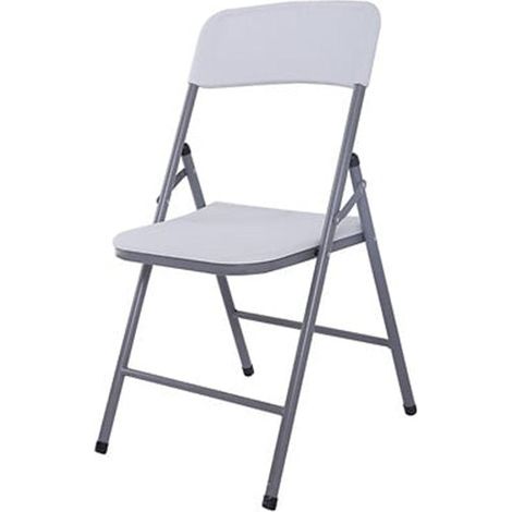 Chaise de jardin en polyéthylène et acier – Dimensions 48x46 cm – Hauteur 83 cm – Coloris blanc