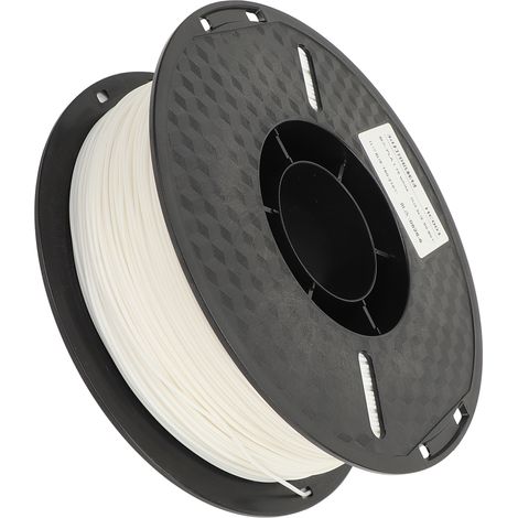 Filament PLA 1,75mm pour imprimante 3D FDM, 340m, adhérence forte, fini soyeux, blanc, consommable d'impression 3D. (1/5)