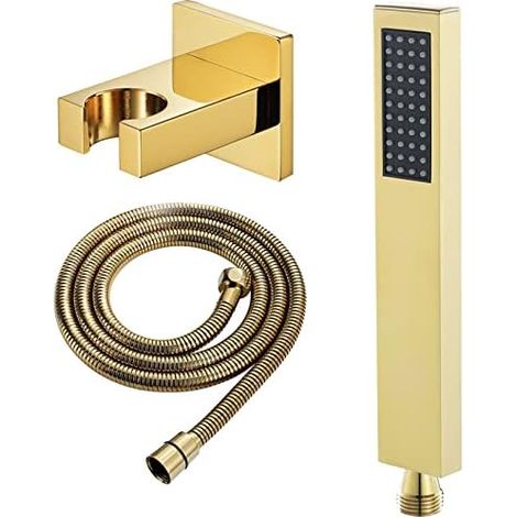 Set doccia portatile, soffione doccia portatile in ottone a risparmio idrico, doccetta ad alta pressione con flessibile doccia (1/5)