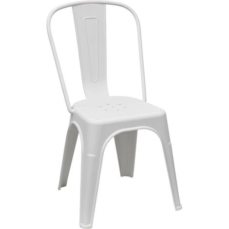 Sedia Mod. Urban Industrial in Polipropilene Bianco Pizzeria Bar Ristorante