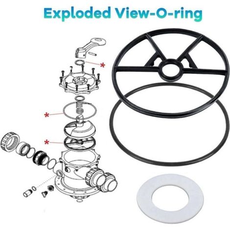 Kit di guarnizioni a ragno Bardusch per valvola del filtro a sabbia per piscina, ricambi per SP0714T Vari-XL e SPX0714CA (1/3)