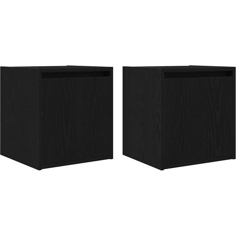 Maison Exclusive - Wand-Nachttische 2 Stk. Schwarz 38x34x40 cm