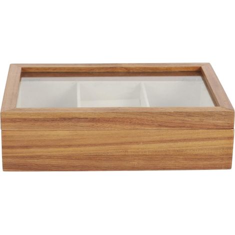 Boîte à Bijoux Déco en Bois "Jewels" 24cm Naturel (1/2)