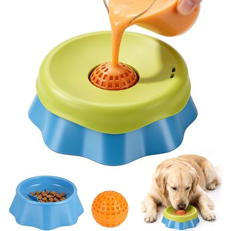 Anti Glutton Dog Bowl with Ball, Small Dog Bowl (1/5)