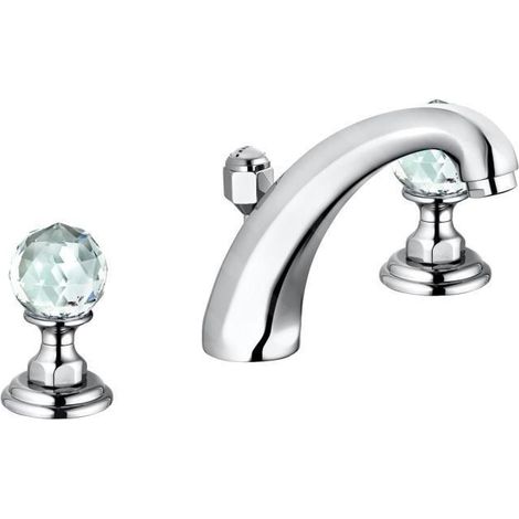 Kludi Adlon - Mitigeur de lavabo avec vidage, installation à 3 trous, chrome 5104305G5 (1/2)