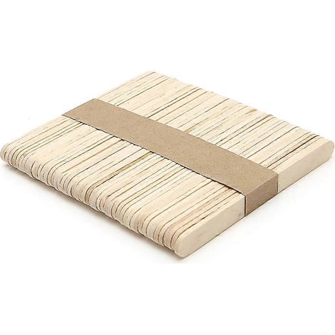 50 Stück DIY-Eisstiele aus Holz – Bastelset für Kinder zum Basteln, Backen und Kuchenbacken – Geschenkidee für Kinder