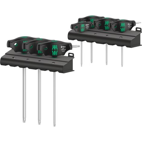 Wera 5023452001 467-7 TORX HF Set 1 Set di cacciaviti a impugnatura a T con funzione di tenuta 7 pezzi colore Nero (1/5)