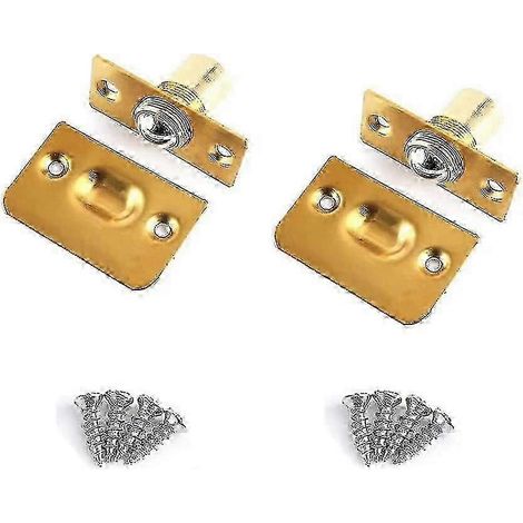 Lot de 2 loquets de porte réglables à ressort et à roulement à billes pour quincaillerie de placard de cuisine (1/4)