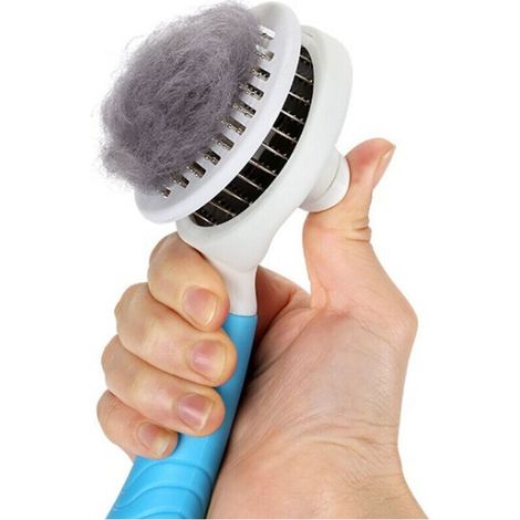 Brosse chat brosse chien brosse autonettoyante chat chien brosse à cheveux(aiguille épaisse bleue) (1/5)