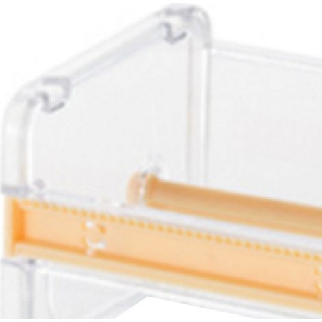 Coupe-ruban Washi créatif, recharge de fournitures de bureau, porte-ruban transparent pour journaling, boîte de coupe, jaune