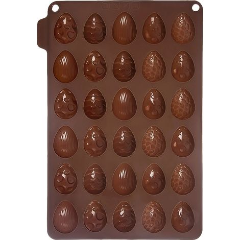 Molde de silicona con forma de huevos de Pascua para galletas y pralinés. (1/5)