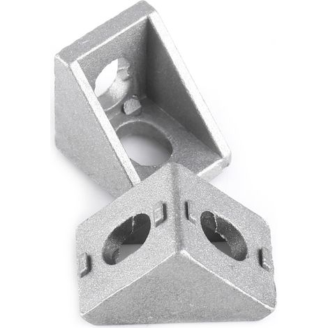 10 L-förmige Eckverbinder aus Aluminiumlegierung, rechtwinklige Befestigungen 20 x 20 mm (1/5)