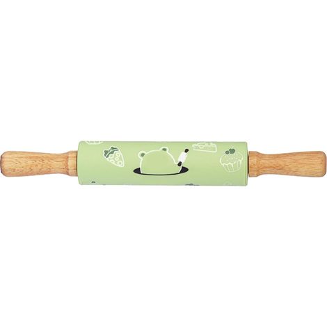 Rouleau à pâtisserie multifonction vert avec tige allongée pour étaler la pâte à gâteau, idéal pour cuisine maison (1/5)