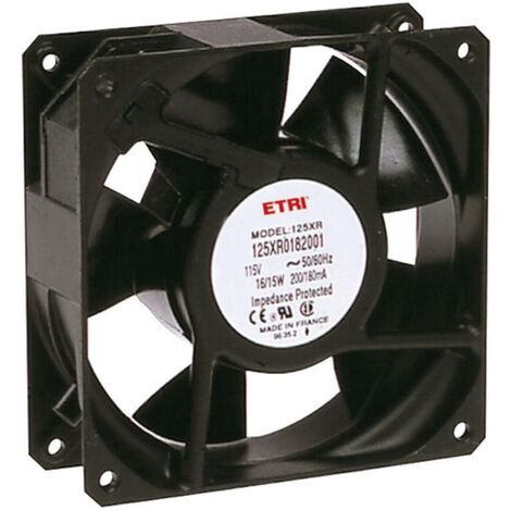 Ecofit 125XR0182000 Ventilateur axial 115 V/AC 2640 l/min (L x l x H) 119 x 119 x 38.9 mm Q60878