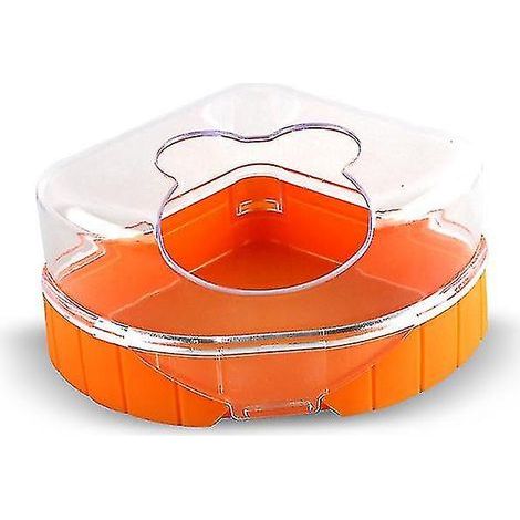 Bain Hamster, Sauna Compact Petit Hamster pour Animaux Domestiques (1 Pc - Orange) (1/3)