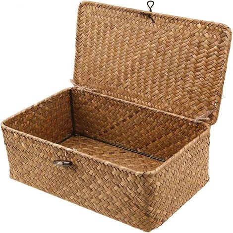 Organisateur de maison, algues naturelles avec tiroir décoratif en forme de panier pour les tiroirs de placard et idée cadeau pratique (1/5)