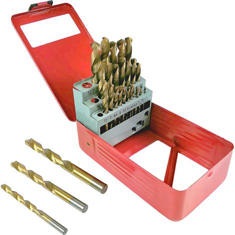 SILVER WIERTŁO METAL TYTAN KPL. 29szt. 1,5-12,7mm