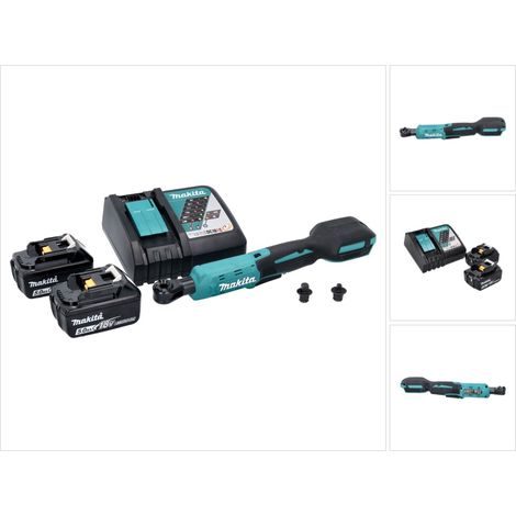 Avvitatore a cricchetto a batteria Makita DWR 180 RT 18 V 47,5 Nm 1/4" 3/8" + 2x batteria ricaricabile 5,0 Ah + caricabatterie