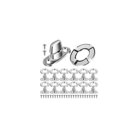 Bardusch 20 Ensembles Attaches à Verrouillage Rotatif, Ovales Twist Verrouiller, Oeillets Pour Baches Pour Boutons Tournants De Fixation En Toile