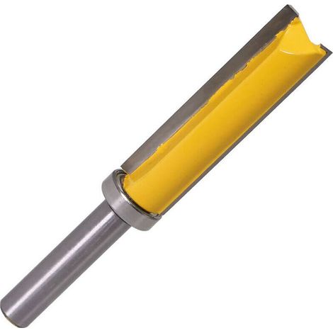 Fraise pour défonceuse, affleureuse et toupie Ensemble de bits de routeur de modèle de motif de finition embout de garniture affleurante à queue fraise à affleurer à roulement 8 mm (1/5)